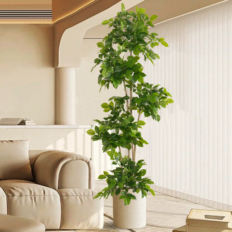 Ficus Lyrata Tree - 2-78 インチ大型偽植物人工ハッピーツリープラスチック Radermachera sinica 植物の葉家庭菜園オフィスショップパーティーの装飾