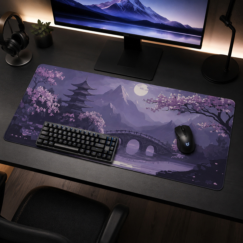 Tradescantia Purple - マウスパッド ゲーマー パープル ムーンライト XL 大型
