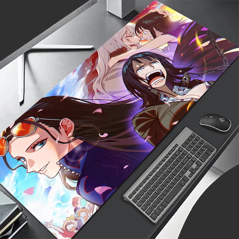 Tradescantia Purple - 日本セクシーアニメガールマウスパッドPCパープルゲーマーキャビネットマウスパッドかわいいワンピースキーボードラグXLラップトップニコ・ロビンデスクマット