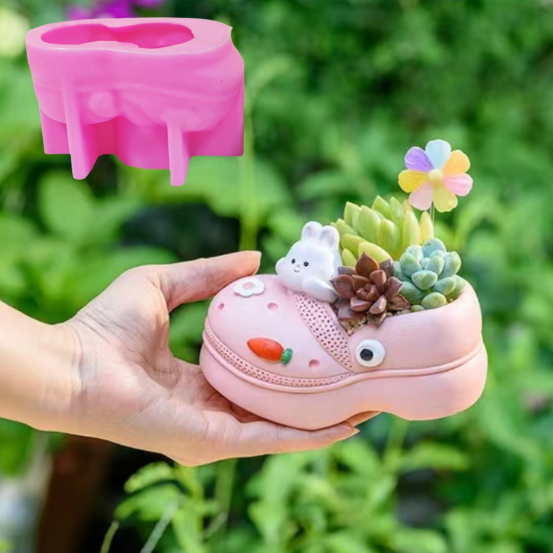 多肉植物、植木鉢、樹脂シリコンモールド、穴靴、サンダル、収納 - Echeveria Succulent のレビューと価格