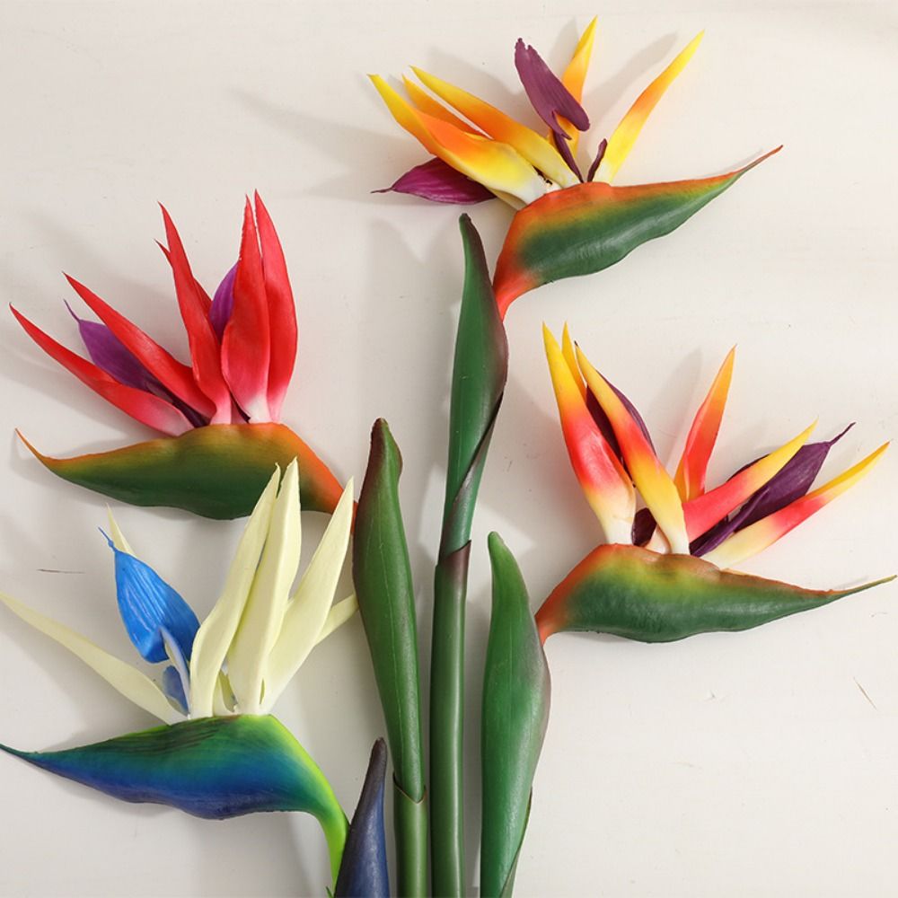 新しいロングステム人工極楽鳥花飾り、本物のような質感の人工ス - Bird Paradise Strelitzia のレビューと価格