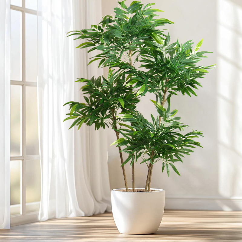 80～180cmの大型人工竹の葉の木、偽物のヤシの木、プラス - Ficus Lyrata Tree のレビューと価格