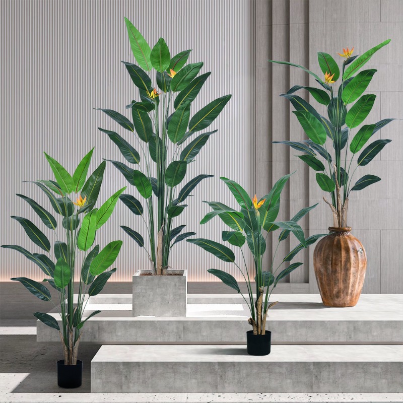 リアルな大型人工鳥花（ストレリチア）の花が咲くフロアスタンド - Bird Paradise Strelitzia のレビューと価格