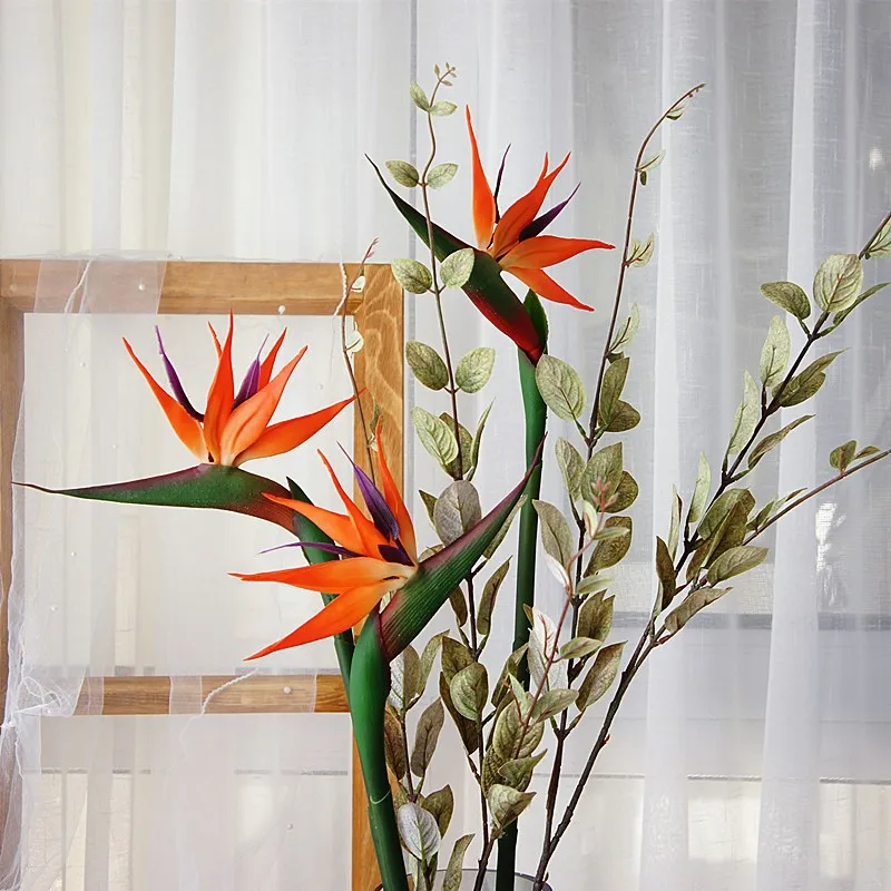 造花,80cm,偽物の花,結婚式の装飾用,部屋用 - Bird Paradise Strelitzia のレビューと価格