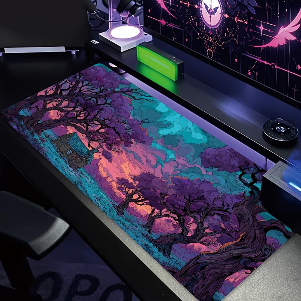 神秘的な紫色の森大型マウスパッドデスクマットゲームマット滑り - Tradescantia Purple のレビューと価格