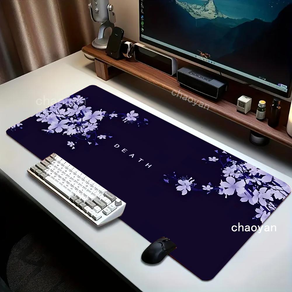 紫色の花マウスパッドデスクマットマウスパッド大型抽象マウスパ - Tradescantia Purple のレビューと価格