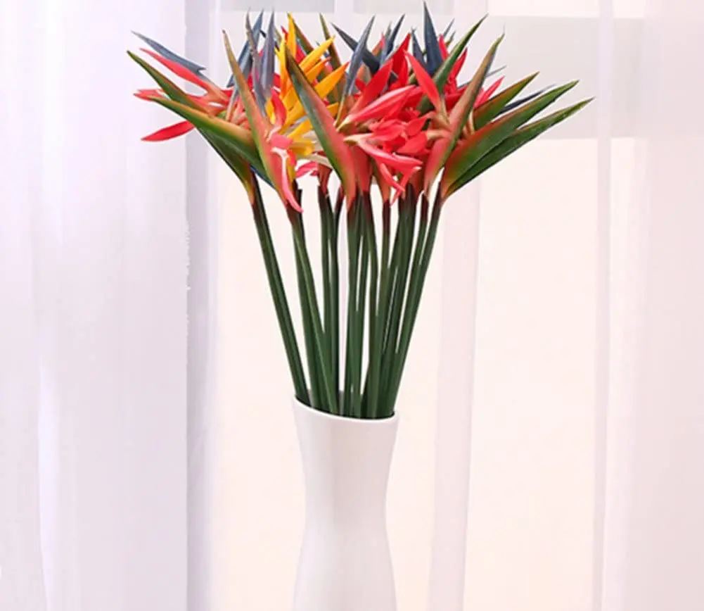 パラダイスプラントの人工鳥、偽の花、ステリザリア、8個 - Bird Paradise Strelitzia のレビューと価格