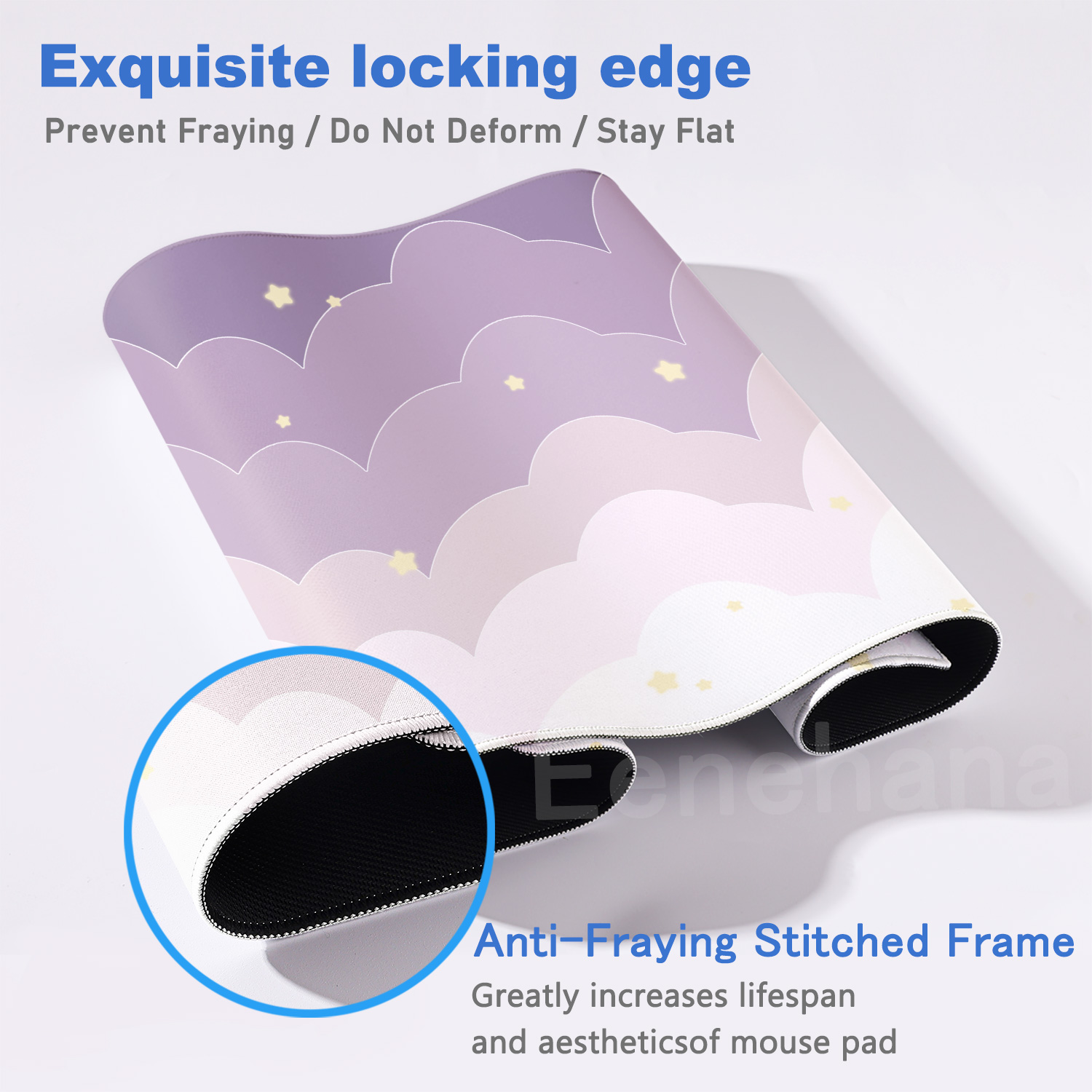 女の子のためのカワイイレインボーデスクマット、かわいいラバー - Tradescantia Purple のレビューと価格