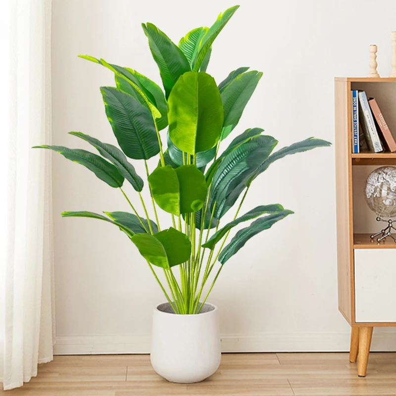 1個 人工観葉植物 大型 熱帯ヤシの木 フェイクバナナの葉  - Ficus Lyrata Tree のレビューと価格